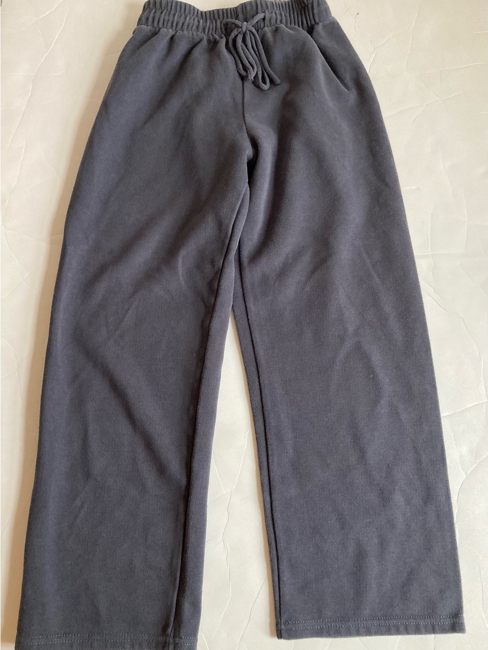 Girls 9 10 wide leg sweatpants dark gray